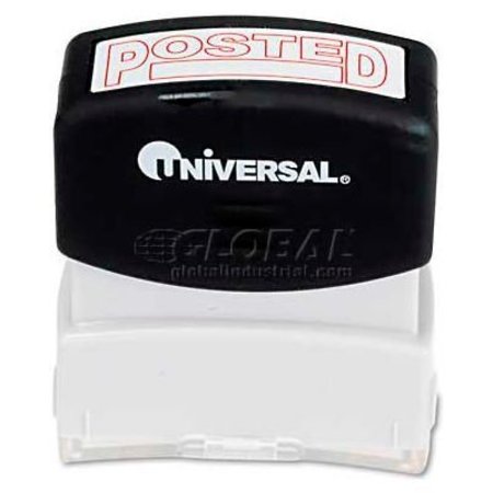 UNIVERSAL Universal Message Stamp, POSTED, Pre-Inked/Re-Inkable, Red UNV10065***